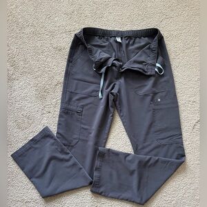 Figs Scrubs Technical Collection Gray Pants large